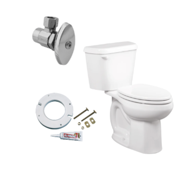 Owner-Supplied Toilet Installation with Valve, Supply Line & Flange Extension Add-On Pricing
